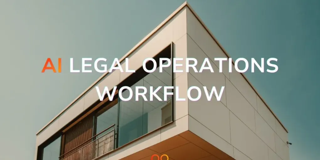 AI legal operations workflow showing incoming updates, AI intake, risk classification, deadline extraction, and human review.