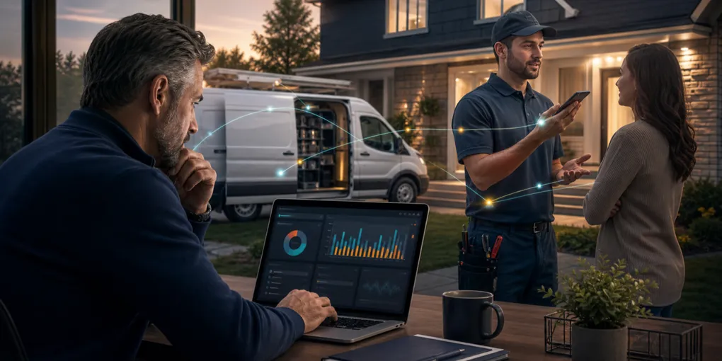 Sales call visibility dashboard for an HVAC contractor